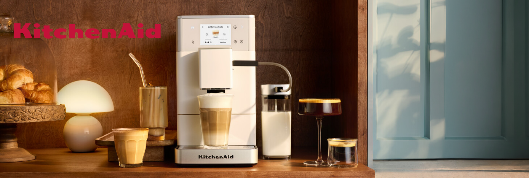 KitchenAid KF4 — compact fully automatic espresso machine, porcelain